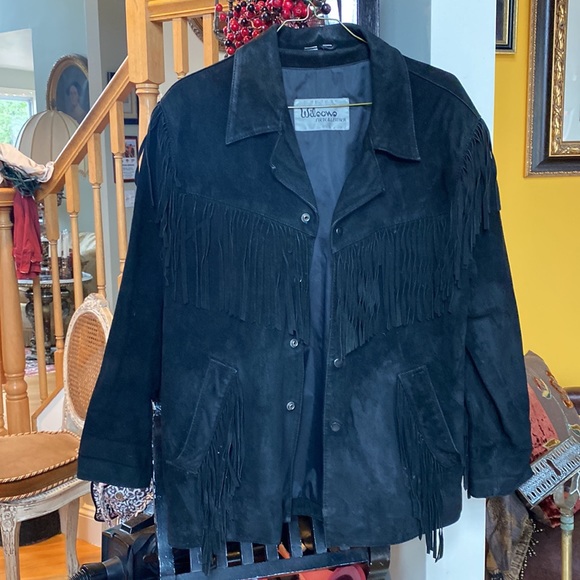 Vintage 1980s Black Suede Wilson Coat - Picture 5 of 7